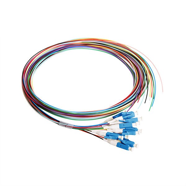12 Fiber Pigtail, LC/UPC, 900 µm, 9 µm OS2, 3m